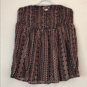 Torrid Geo print smocked tube top
